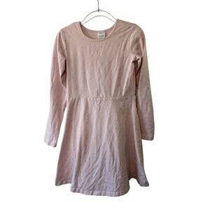 Hanna Andersson Pink & Gold Long Sleeve Ballerina Dress Girl's US Size 8